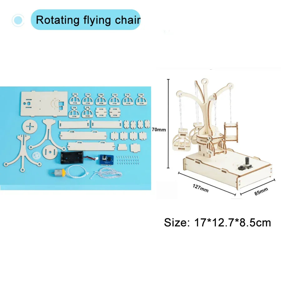 DIY Science Kit Educational STEM Kits Car Dinosaur Model Technologia Experimental Tool Wood Puzzle Games School Supply
