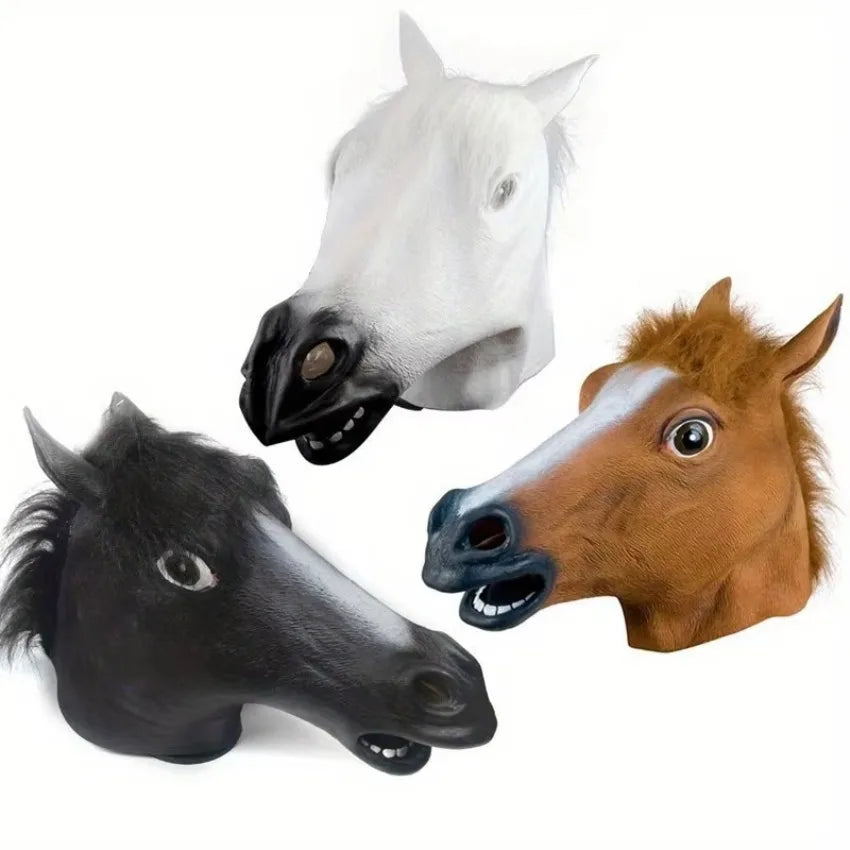 Funny Horse Head Mask for Cosplay Costume Parties and Role Play