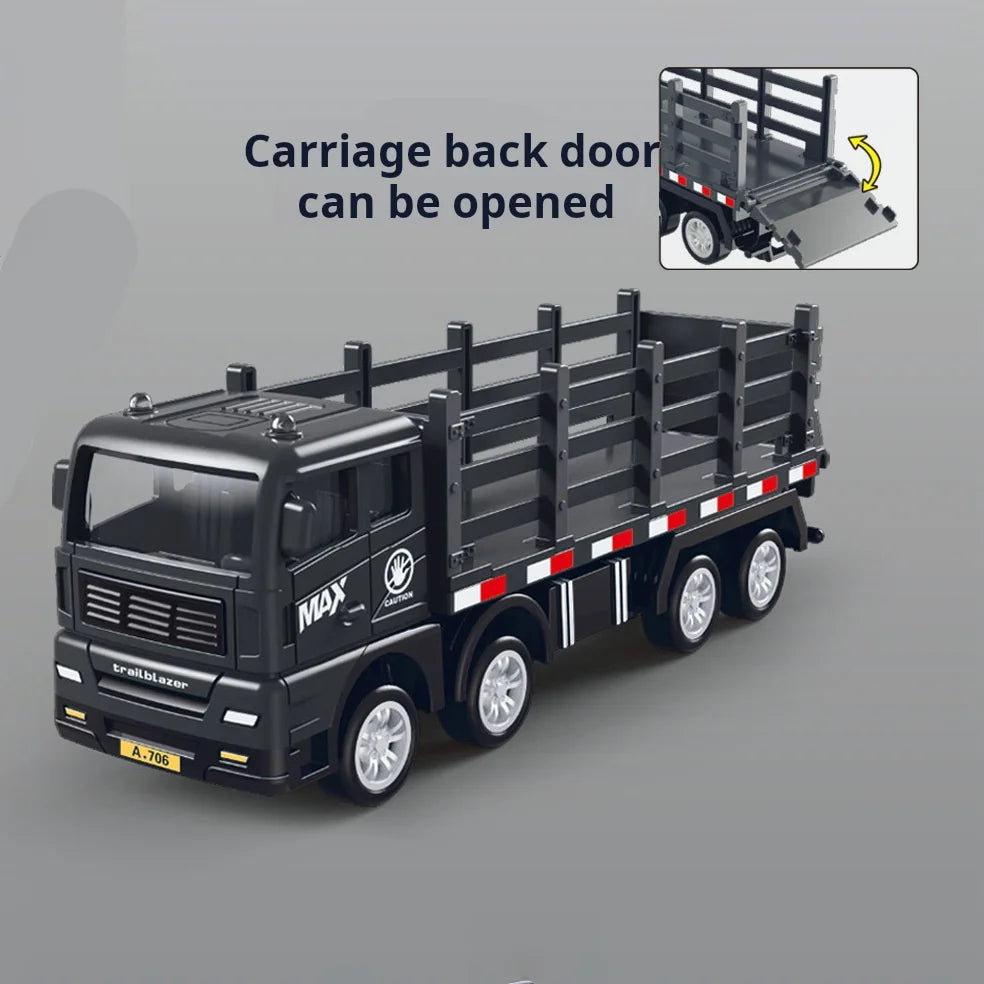 Simulation Transporter Container Truck Freight Vehicle Children Kids Pull Back Car Model Educational Toys for Boy Game Gift