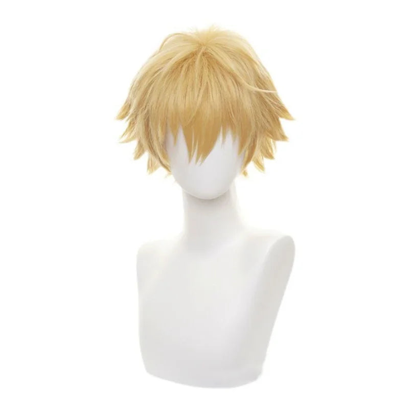 Short Blonde Spiky Synthetic Wig for Men Cosplay & Halloween