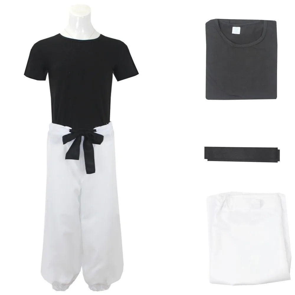 Anime-Inspired T-Shirt Cosplay Set with Wig & Pants