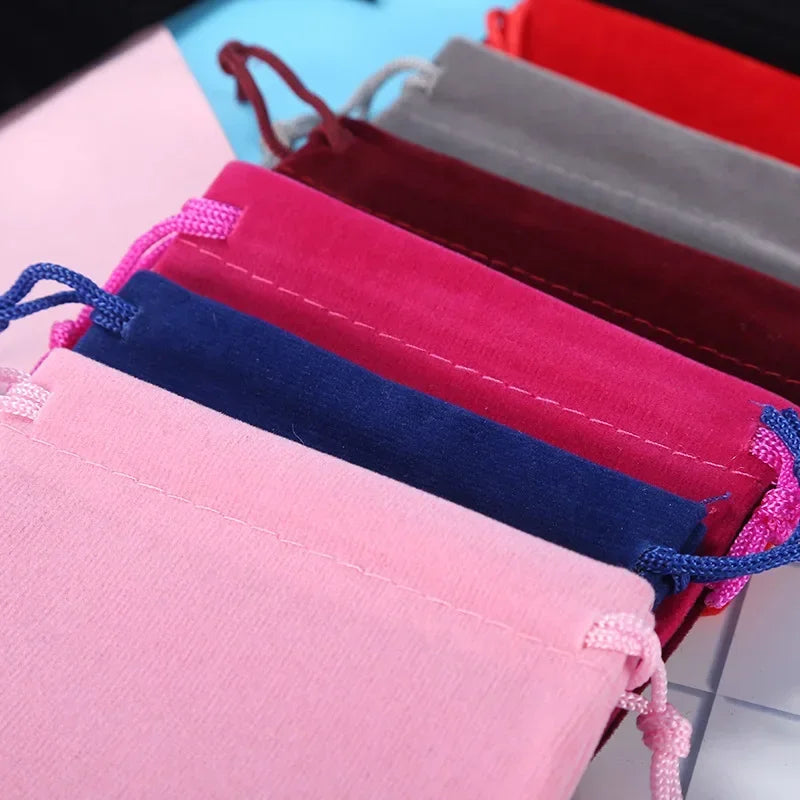 10/5/2PCS Velvet Drawstring Bags Satin Gift Bags Velvet Cloth Jewelry Pouches Wedding Favor Drawstring Bag Christmas Bag 5-5CM