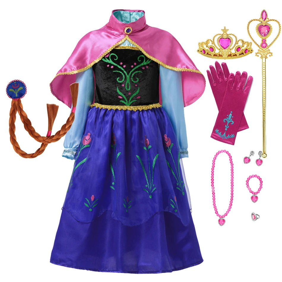 Girls Fantasy Princess Dress Halloween Costume for Kids