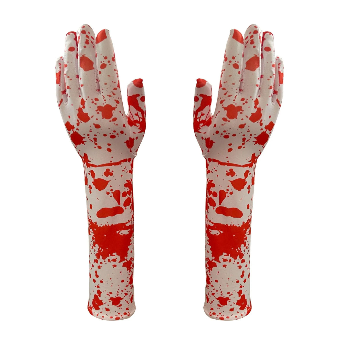 Halloween bloodstain gloves, new blood clot gloves, Cos ghost festival gloves, Halloween printed long tube arm covers