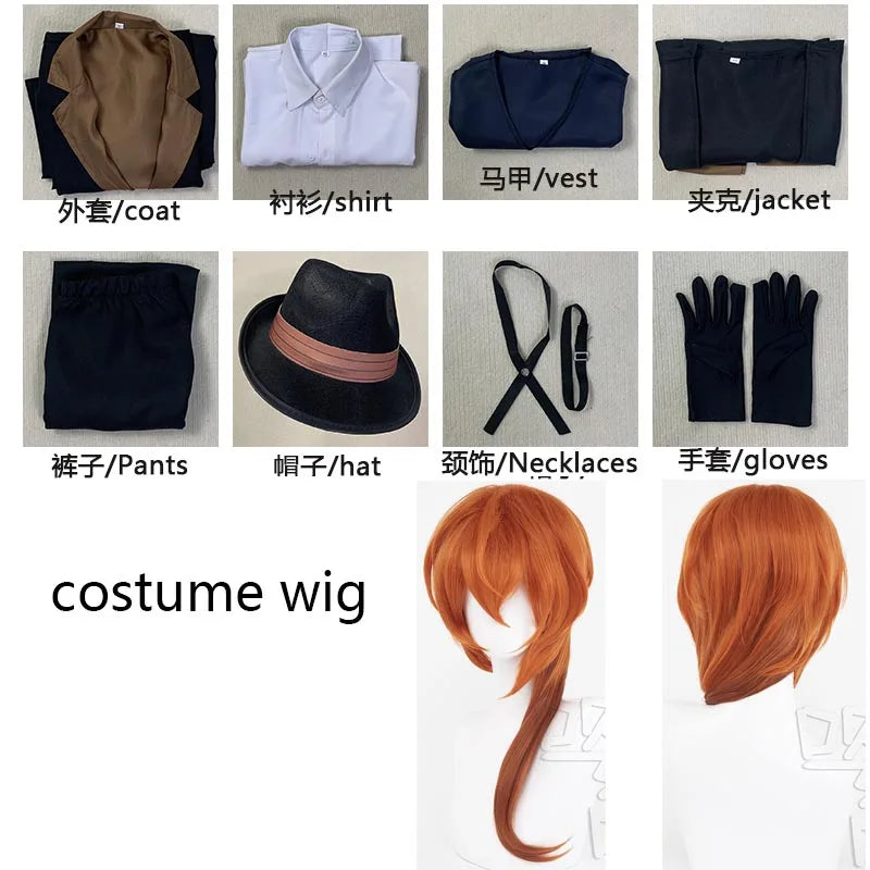 Detective-Inspired Cosplay Costume with Hat Trench Coat