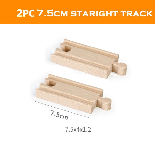 Wooden Train Track Racing Railway Toys All Kinds Wooden Track Accessories Fit for Biro Wood Tracks Toys for Children Gift