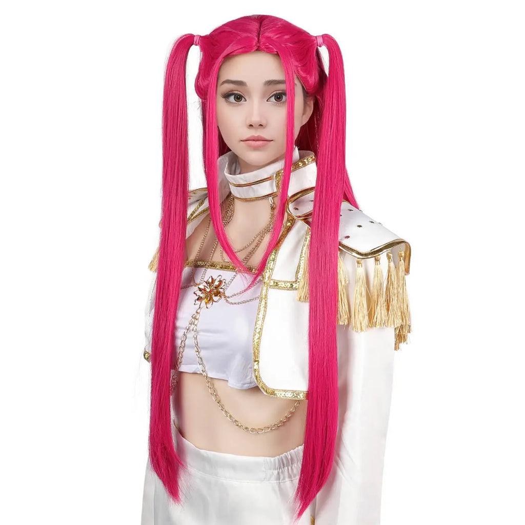 Long Purple Braid Wig Women Purple Wig With Braids Ponytail Clip Anime Cosplay Synthetic Hair Halloween Costume Adult Accessory
