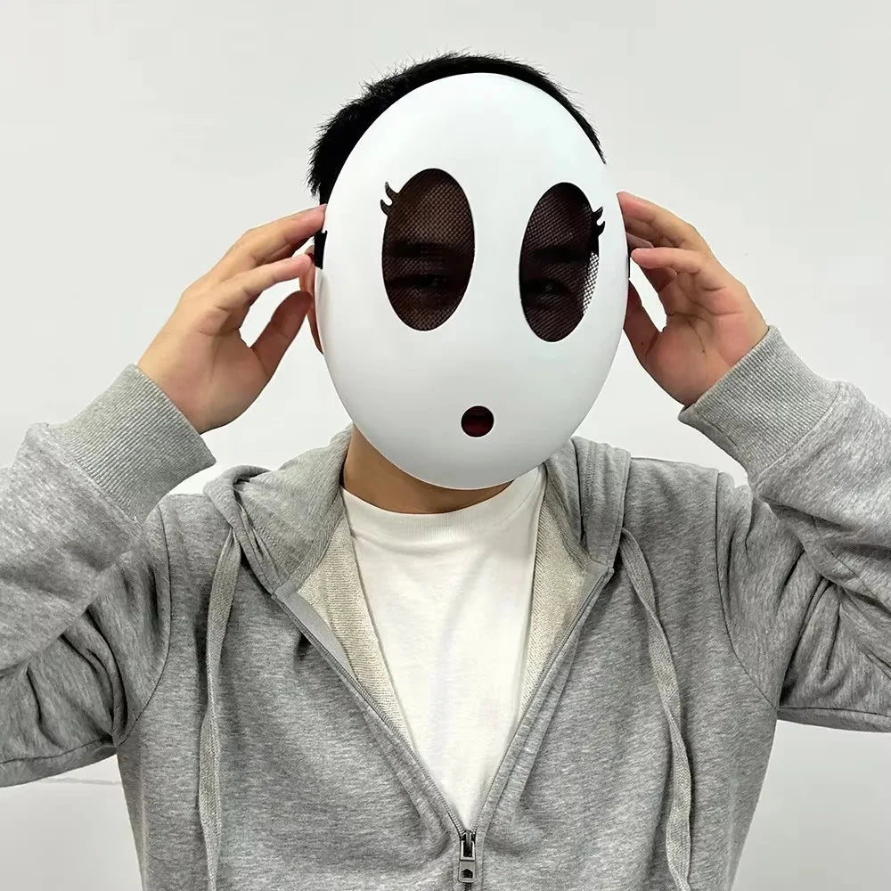 White Mask Costume Prop for Halloween Cosplay & Parties