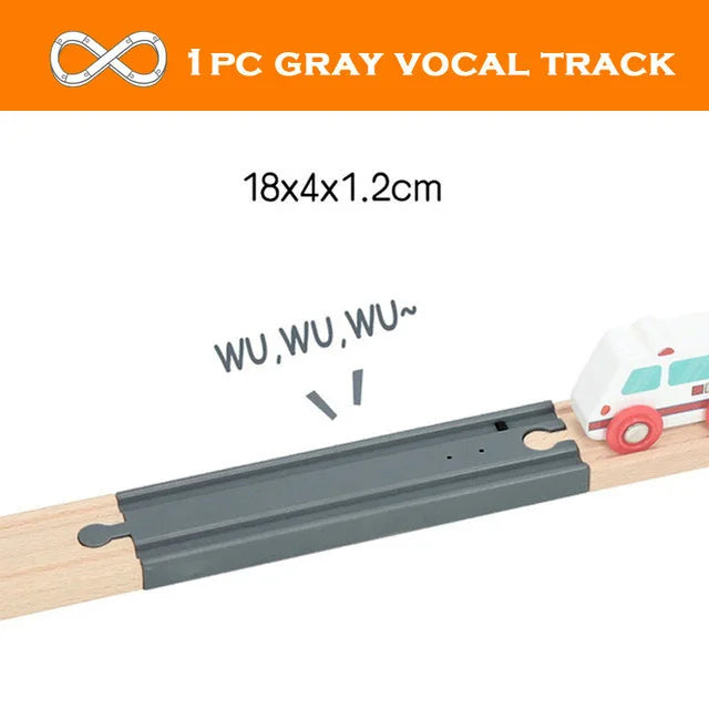 Wooden Train Track Racing Railway Toys All Kinds Wooden Track Accessories Fit for Biro Wood Tracks Toys for Children Gift