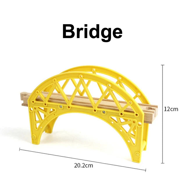 Wooden Train Track Racing Railway Toys All Kinds Wooden Track Accessories Fit for Biro Wood Tracks Toys for Children Gift