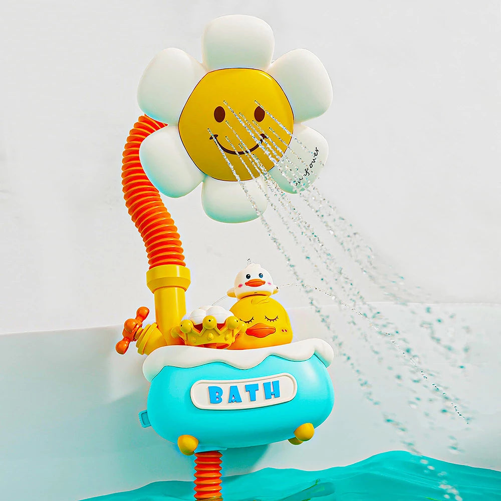 New Baby Bath Kids Toys Rainbow Shower Pipeline Yellow Ducks Slide Tracks Bathroom Educational Water Game Toy for Children Gifts
