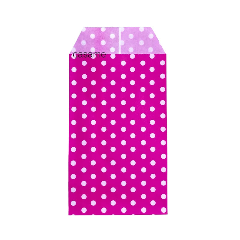 10/25/50 Pcs Small Sack Pouch Mini Dot Kraft Paper Bags Wedding Party Invitation Greeting Cards Paper Gift Bag Birthday