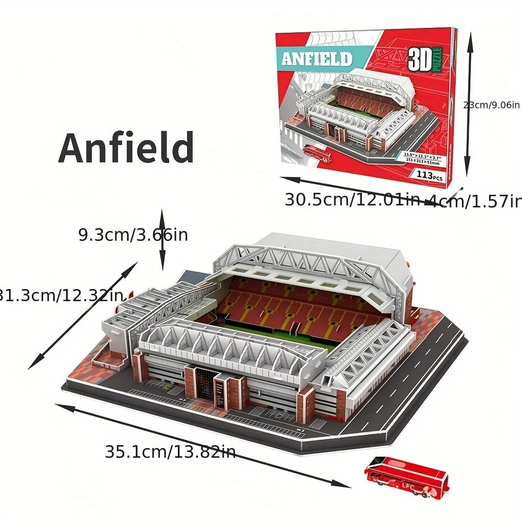 A Large 3D Paper Stadium Puzzle Model for Passionate Football Fans to Fight with Your Home Team, Halloween/Christmas Gifts