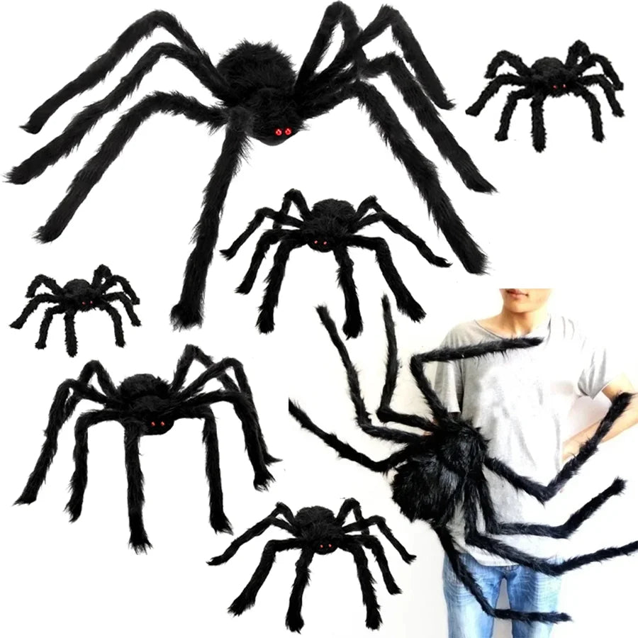 Giant Plush Spider Halloween Decoration Party Prop