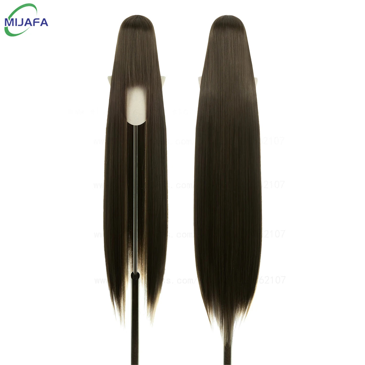150cm Long Straight Cosplay Wig with Bangs Heat Resistant