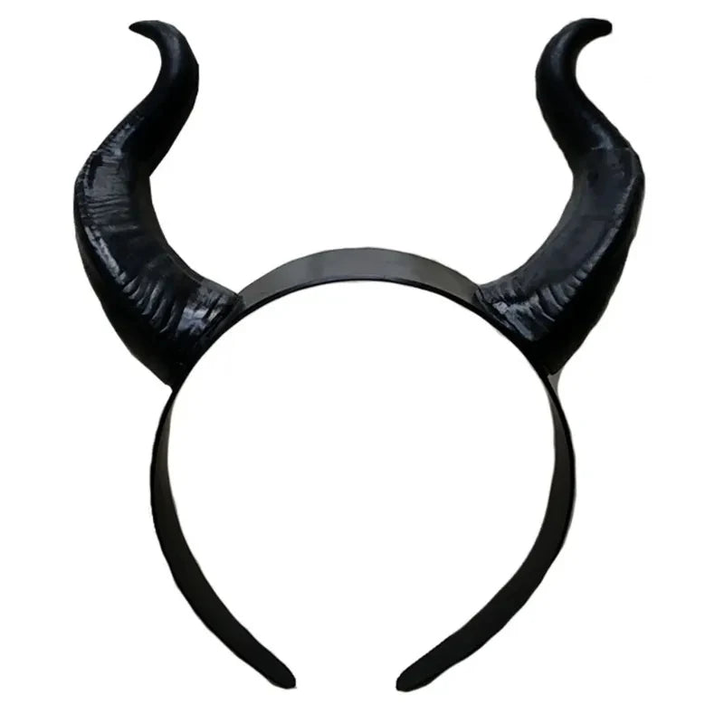 Black Horned Witch Headband, Halloween Costume Headpiece