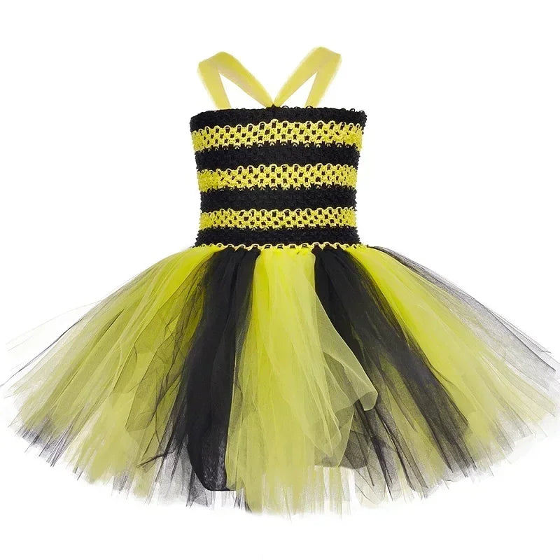 Girls Bumble Bee Tutu Dress Costume, Ages 1 to 12