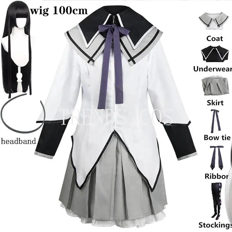 Anime-Inspired Fighting Uniform Cosplay Costume with Stockings