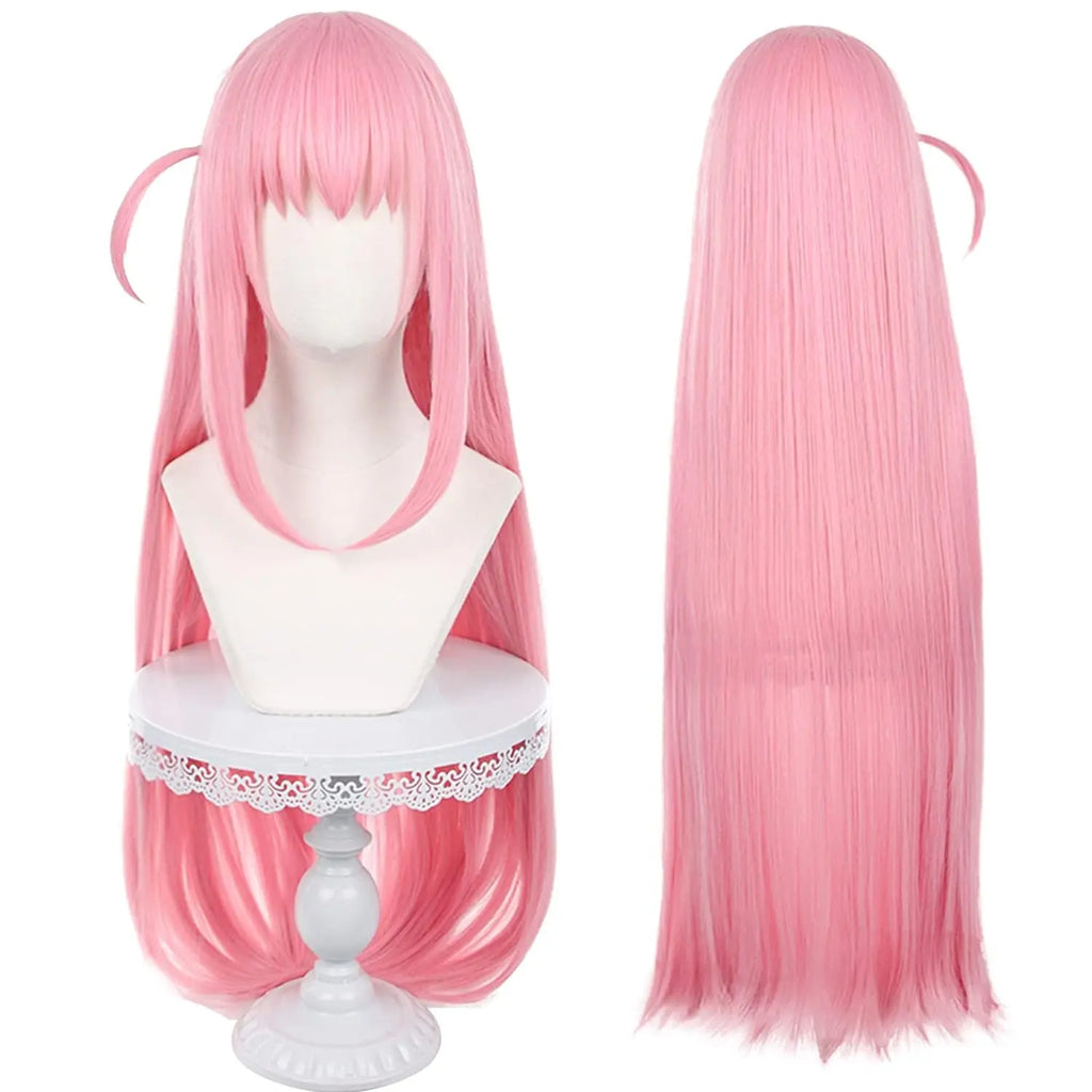 Long Orange Brown Cosplay Wig with Bangs for Adults