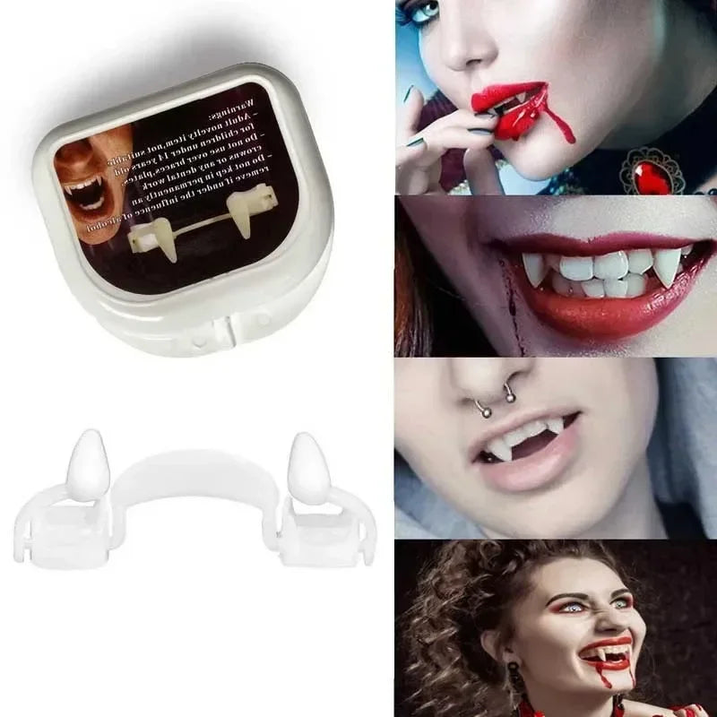 Vampire Fangs Costume Prop Set for Halloween & Cosplay