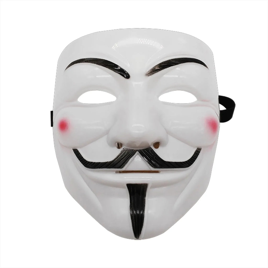 Black White Anonymous Style Halloween Cosplay Face Mask
