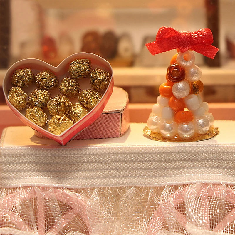 DIY Miniature Dollhouse Kit 3D Puzzle Furniture Assembly Model Doll House Educational Wooden Toys For Friends Birthday Gifts