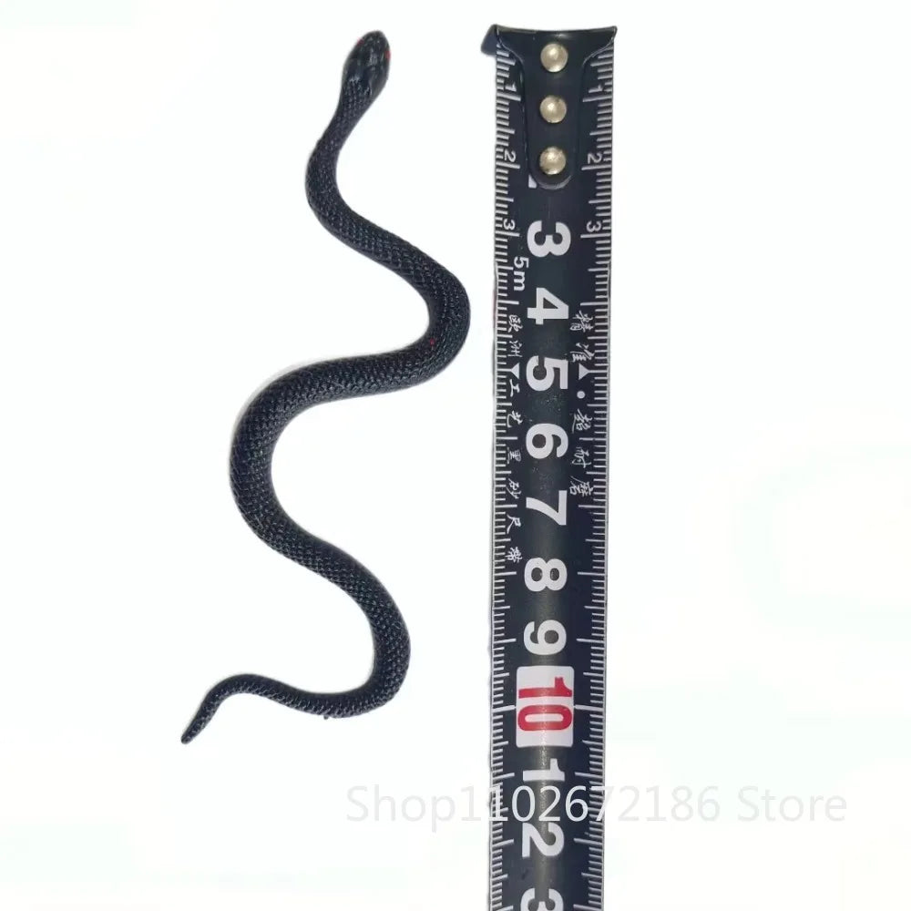 12-36 Pcs Black Simulation Scare Soft Glue Snake for Halloween Ghost Day April Fools Day Horror Party Party Gift Decoration