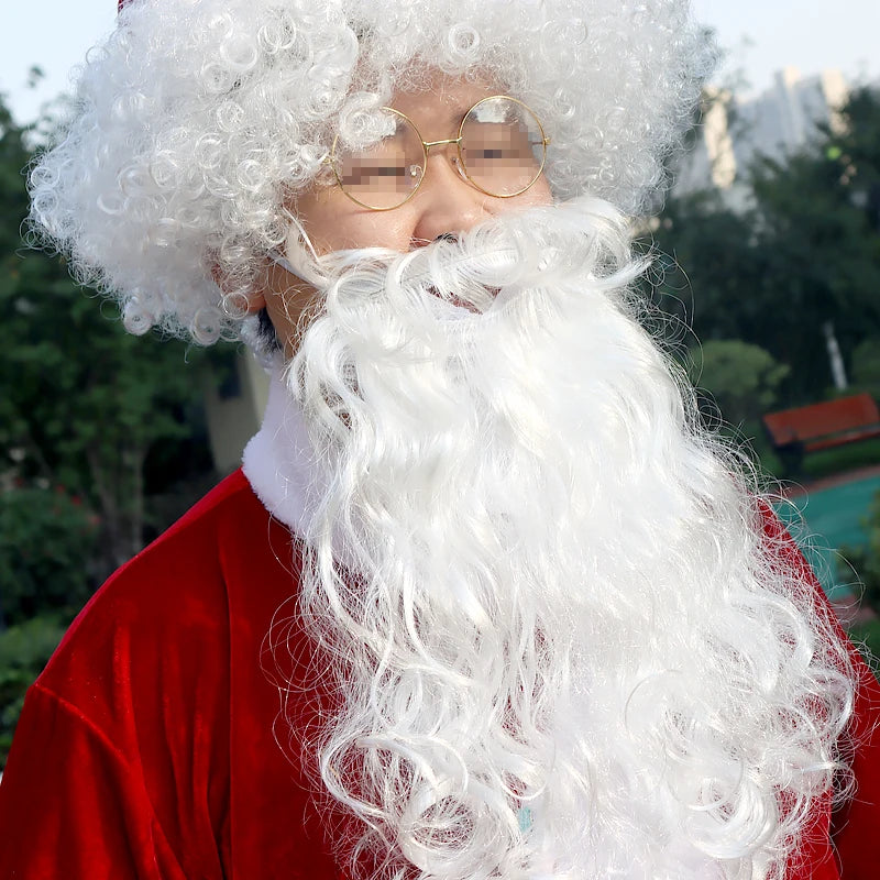 Men's Gold Velvet Santa-Inspired Christmas Costume Set
