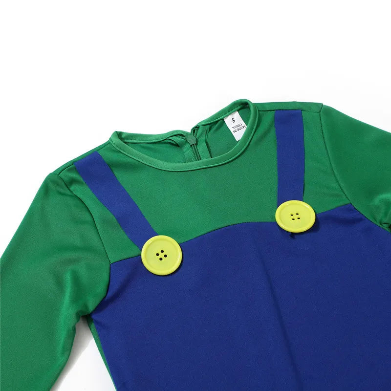 Boys Red and Green Game Character Costume Set
