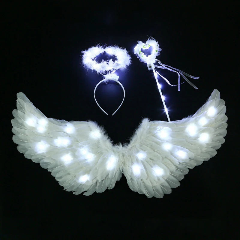 Angel Wing, Halo and Fairy Wand Costume Set