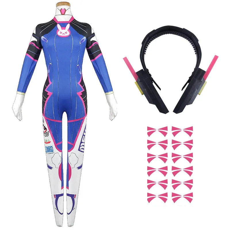 Women’s Futuristic Gaming-Inspired Zentai Cosplay Costume Set