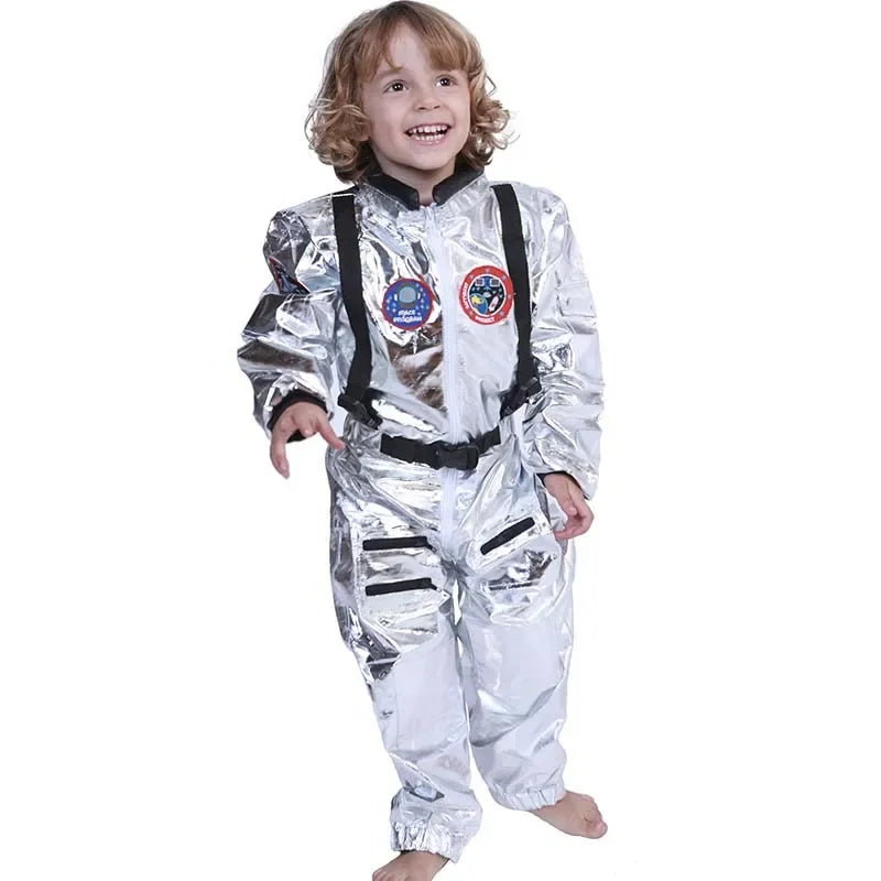 Astronaut Spacesuit Costume Silver Space Suit