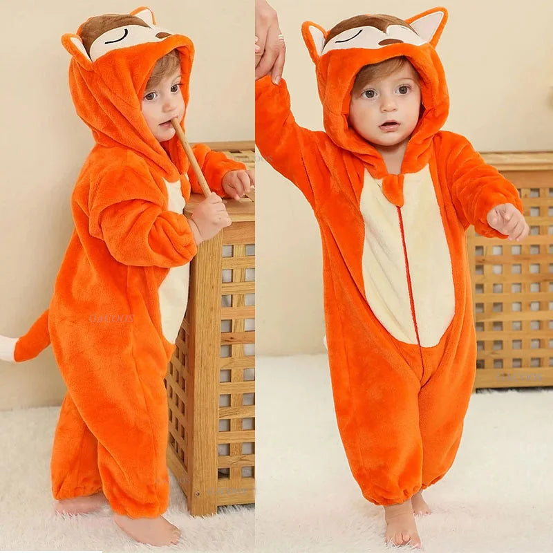 Baby Dinosaur Hooded Romper Costume for Halloween & Winter