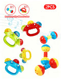 Baby Hand Shaking Rattle Bell Colorful Early Education Sensory Developmental Toy for 0‑12 Months Newborn Infant
