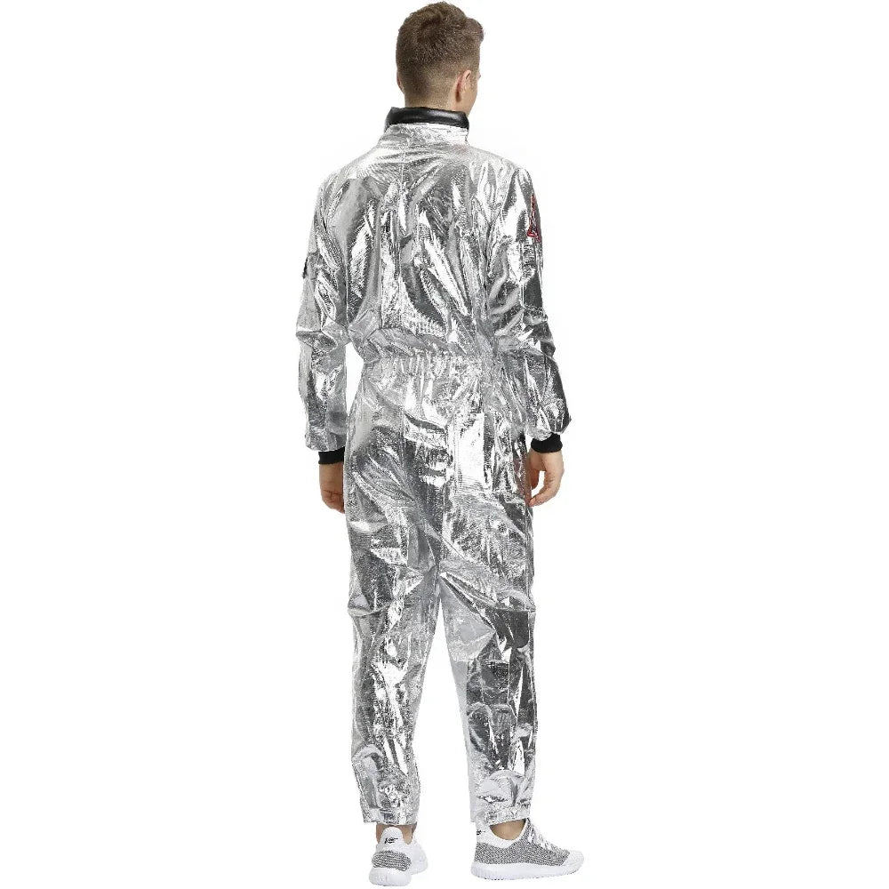 Astronaut Spacesuit Costume Silver Space Suit