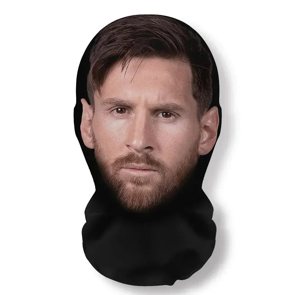 3D Printed Realistic Funny Face Mask Elastic Mesh Full Face Mask for Men Women Cosplay Role Play Headdress Halloween Masks