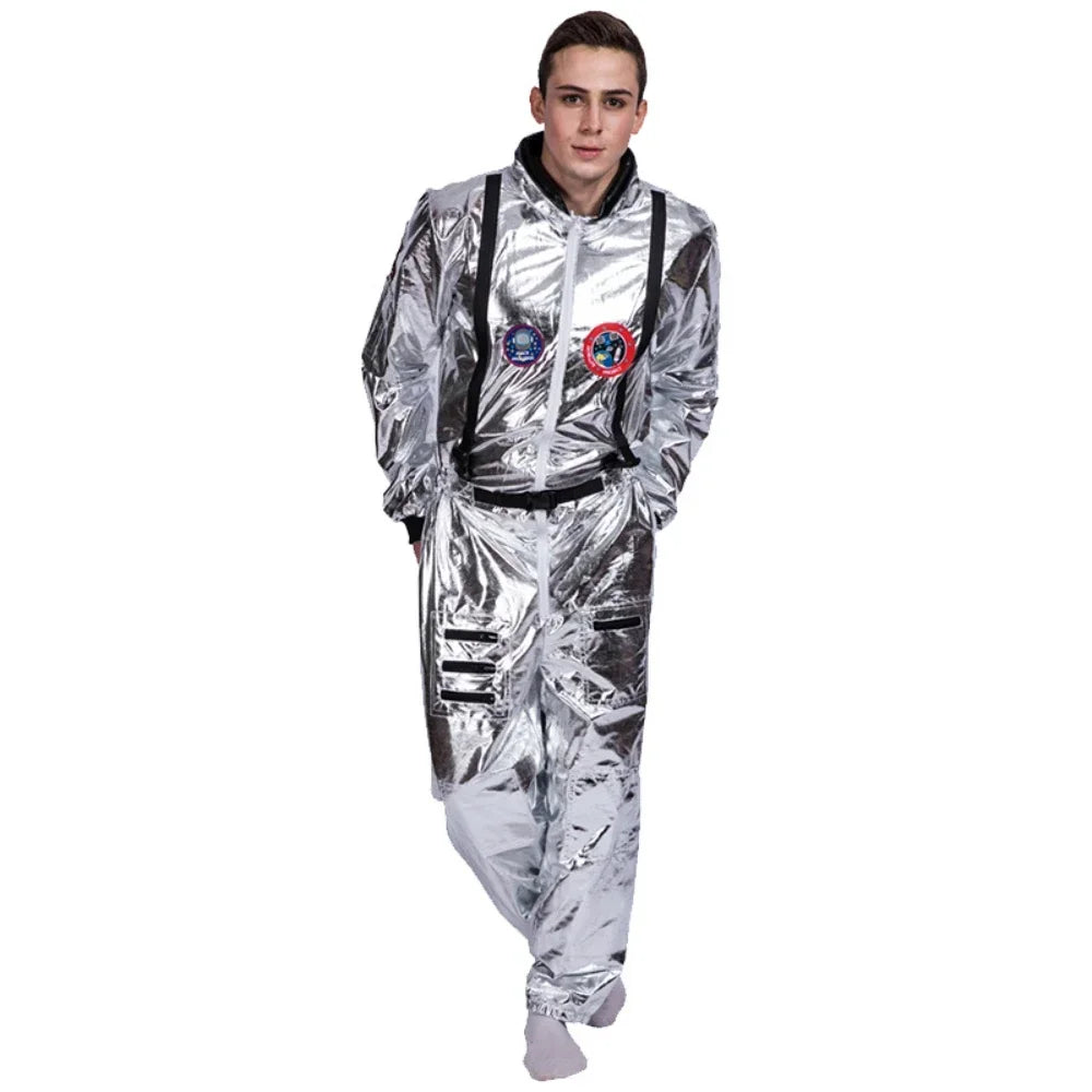 Astronaut Spacesuit Costume Silver Space Suit