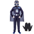 Boys Dark Villain Mask Cape Armor Costume for Halloween