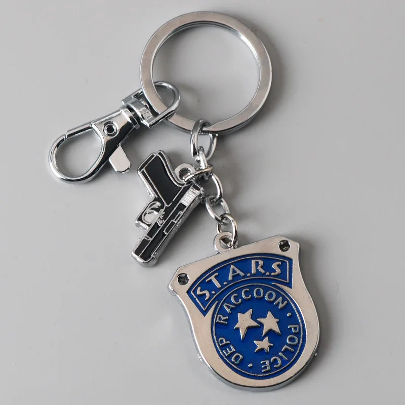 Raccoon Umbrella Pendant Keychain Metal Costume Accessory