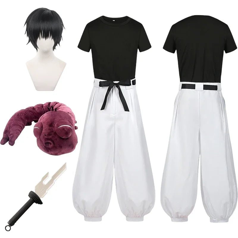 Men’s Anime-Inspired Cosplay Costume Set with Wig
