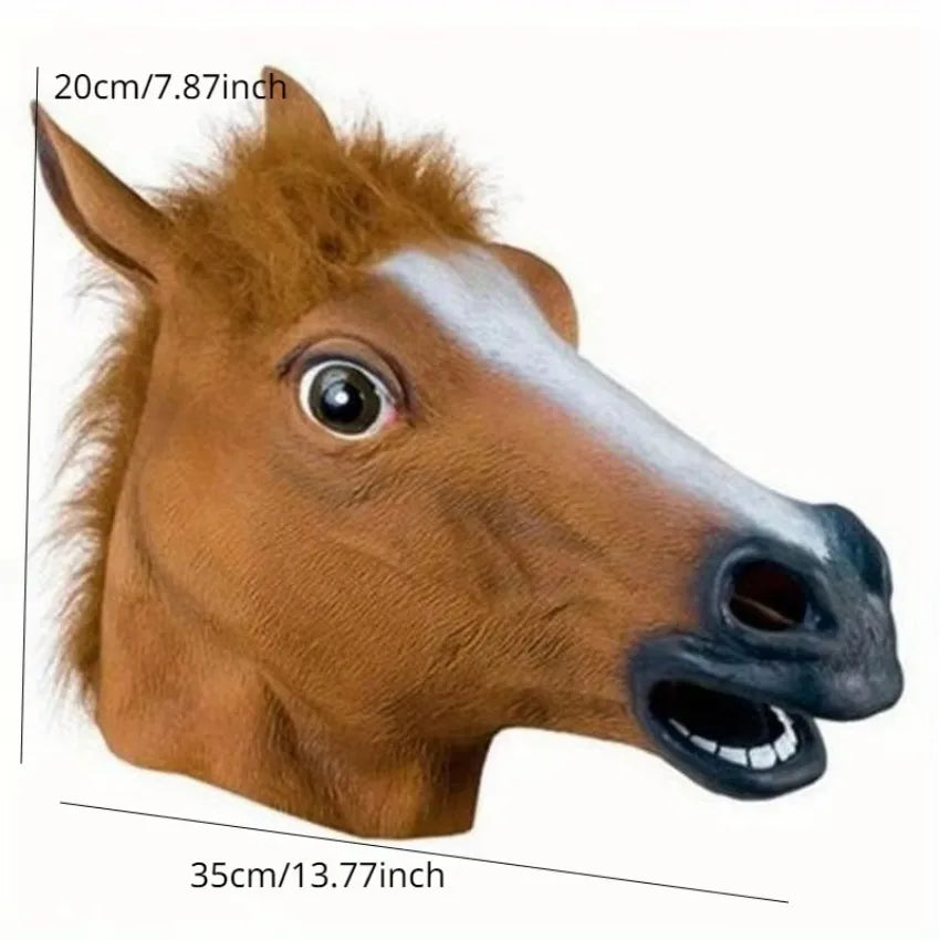 Funny Horse Head Mask for Cosplay Costume Parties and Role Play