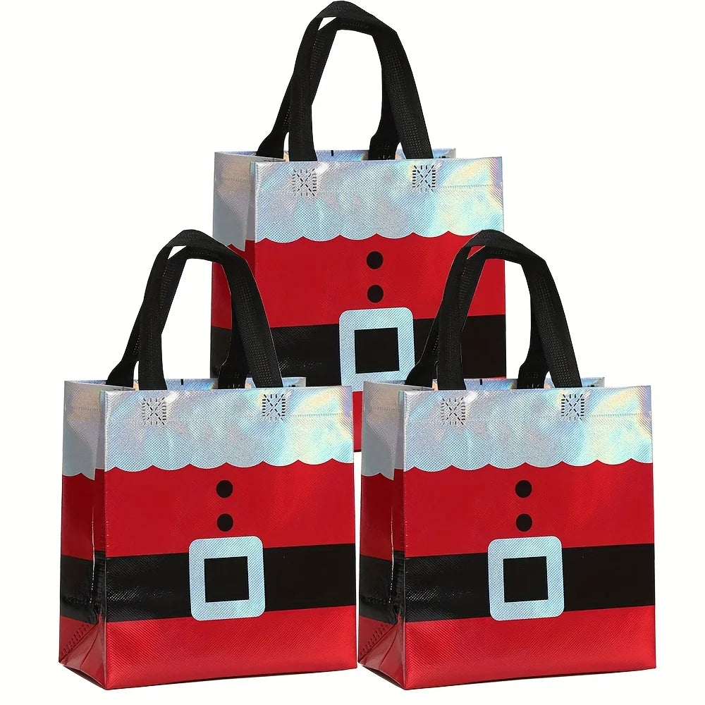 10/20pcs Christmas Gift Wrapping Bags, Perfect for Birthdays, Anniversaries, and Holiday Gift Exchanges, Christmas Gift Bags