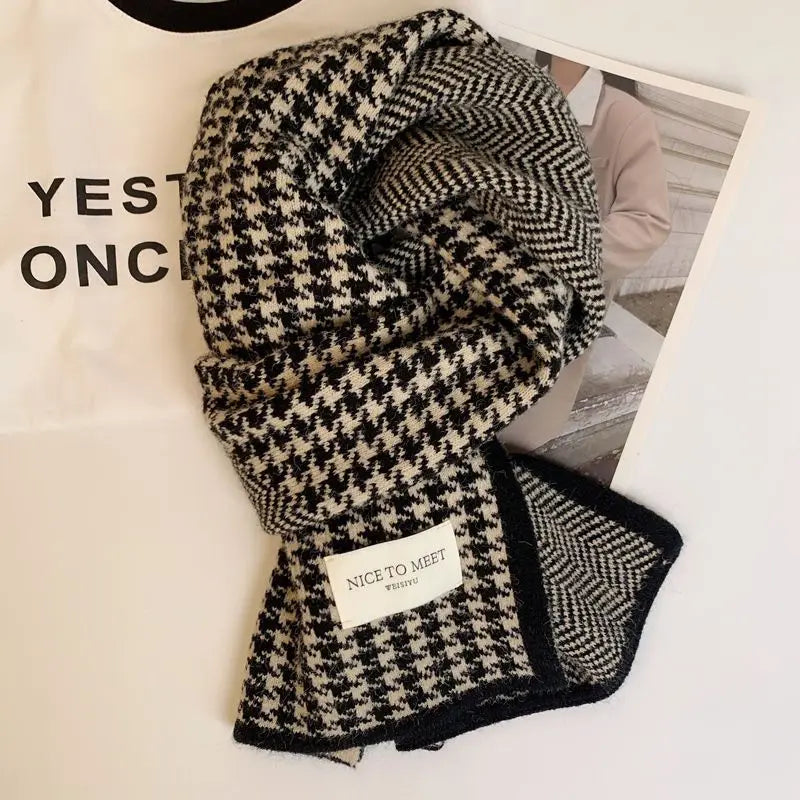 Women’s Double-Sided Thick Knit Winter Scarf
