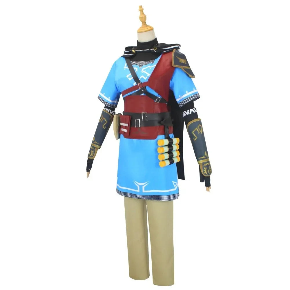 Fantasy Adventure Cosplay Costume Set with Shirt & Cloak