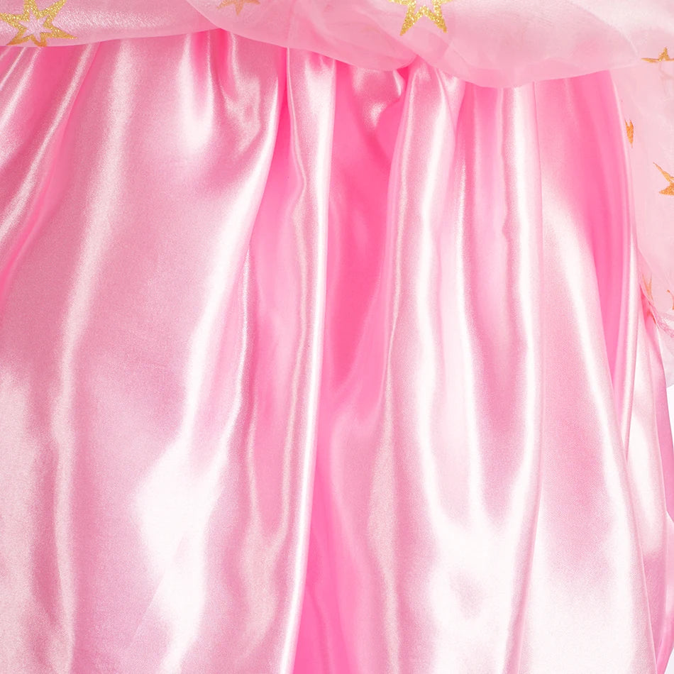 Baby Girl Pink Princess Party Dress Set for Halloween & Christmas