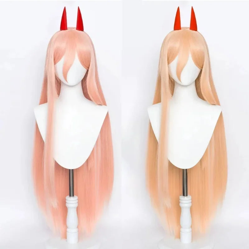 Long Orange Pink Two-Tone Cosplay Wig Heat Resistant Synthetic Hair