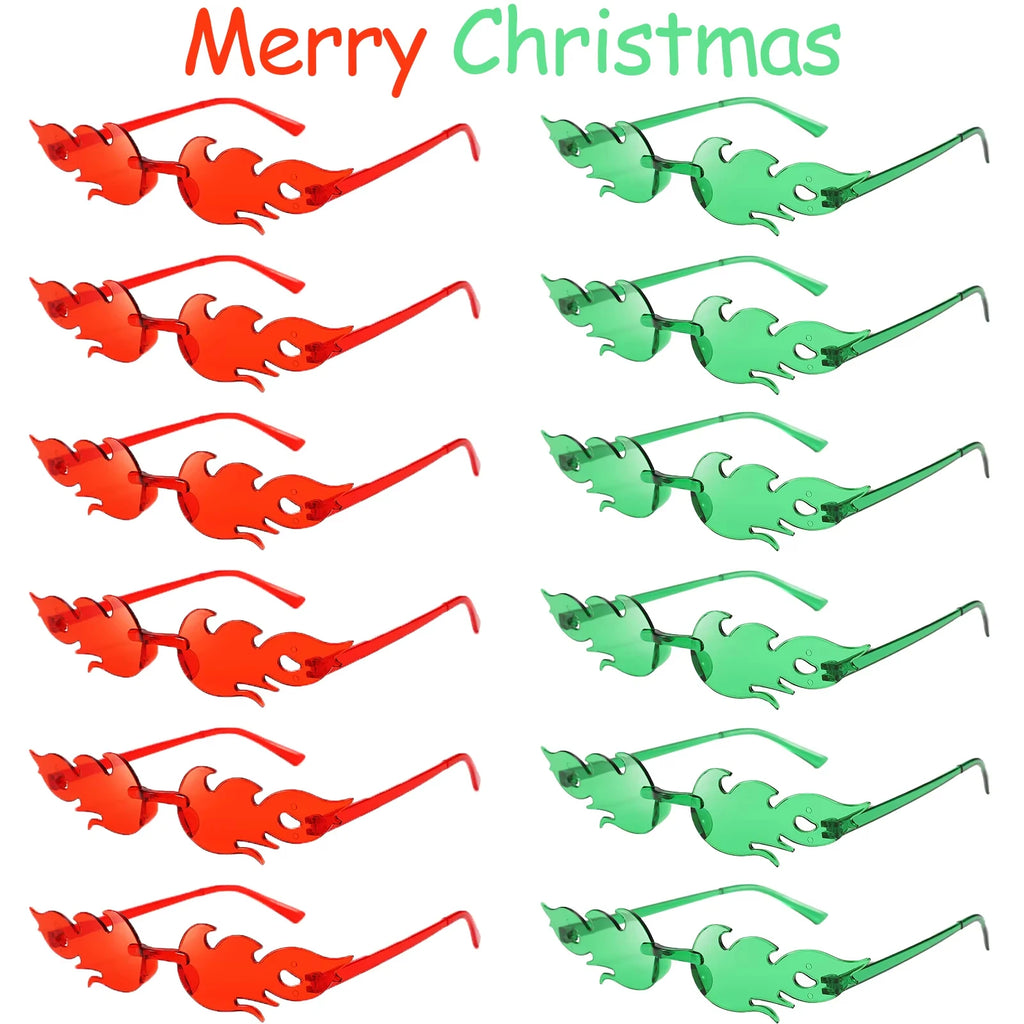 12-120 Pcs Red Fire Flame Glasses Fire Shape Sunglasses Fire Sunglasses Party Decor for Summer Shower Wedding Halloween Cosplay