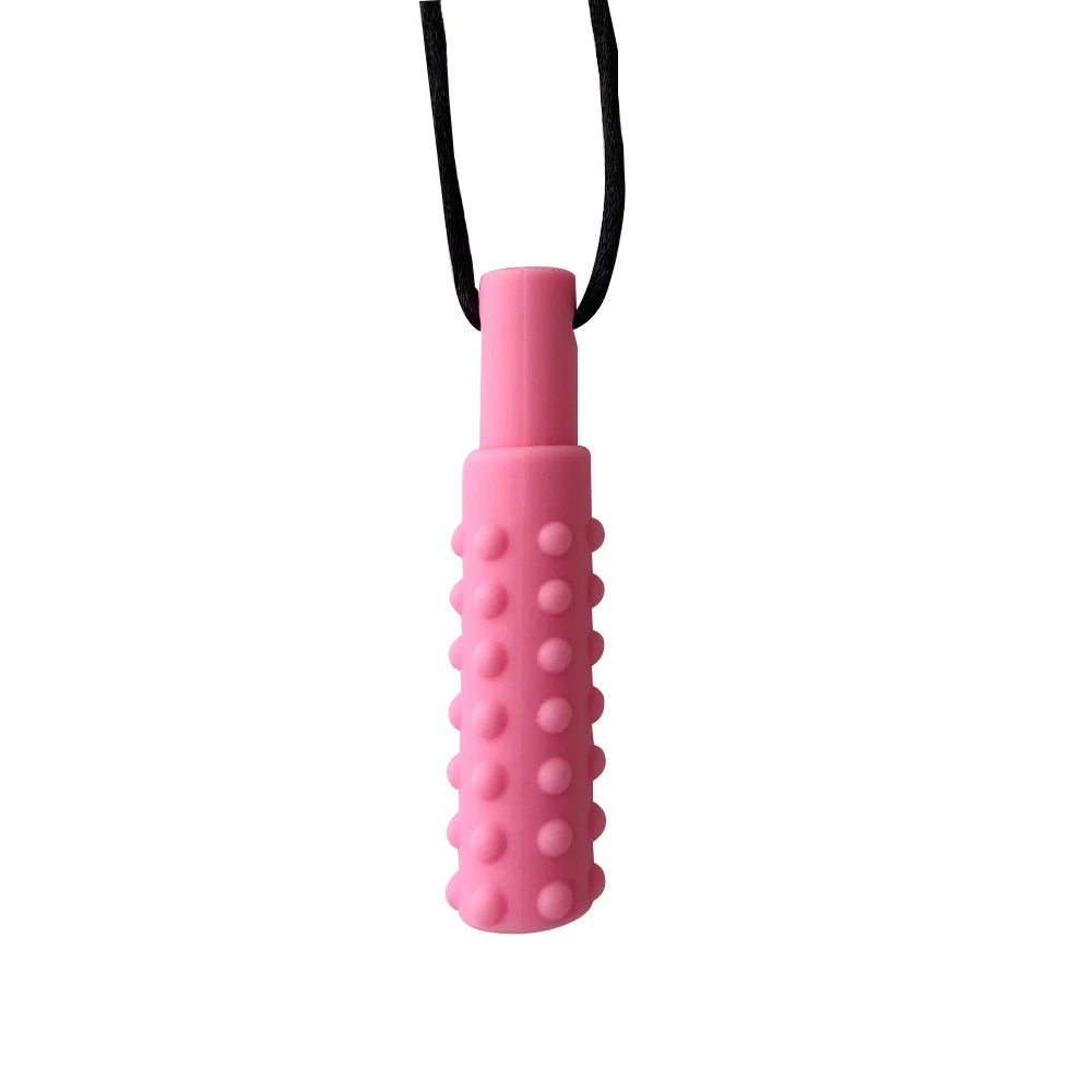 1pcs Silicone Teether Kids Chew Necklace Sensory Chewy Pendant Oral Motor Toys Therapy Tools for Autism ADHD Children's Goods