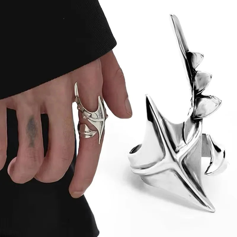 Cyberpunk Alien Inspired Irregular Open Ring Costume Accessory