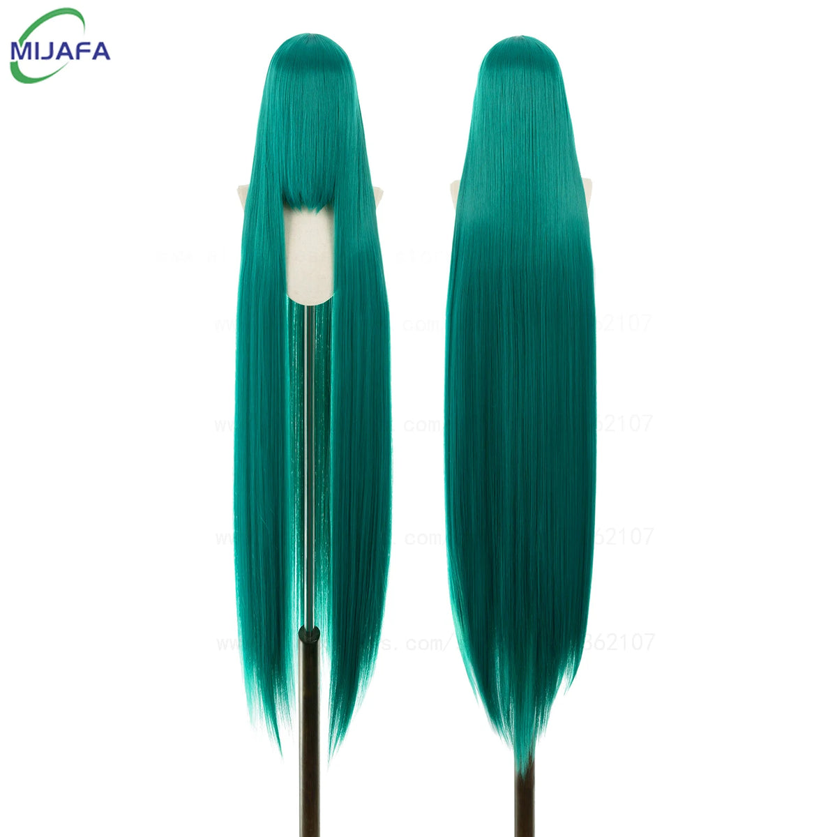 150cm Long Straight Cosplay Wig with Bangs Heat Resistant